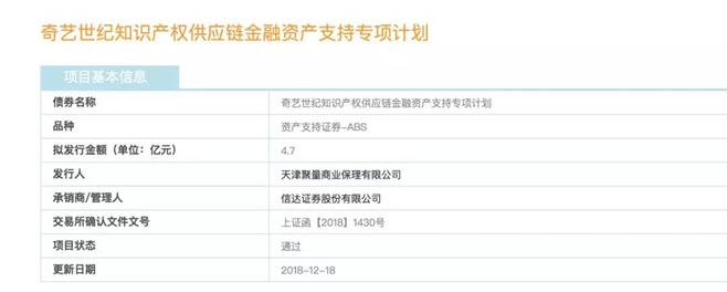 听起来很复杂，爱奇艺的知识产权资产证券化项